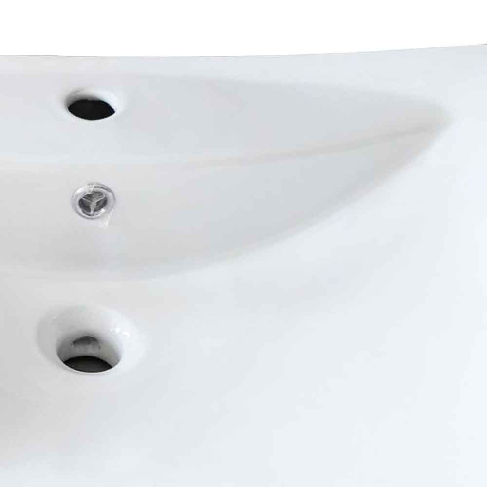 Alamosa Rectangular Countertop Basin Without Waste 600mm Wide 1TH - White