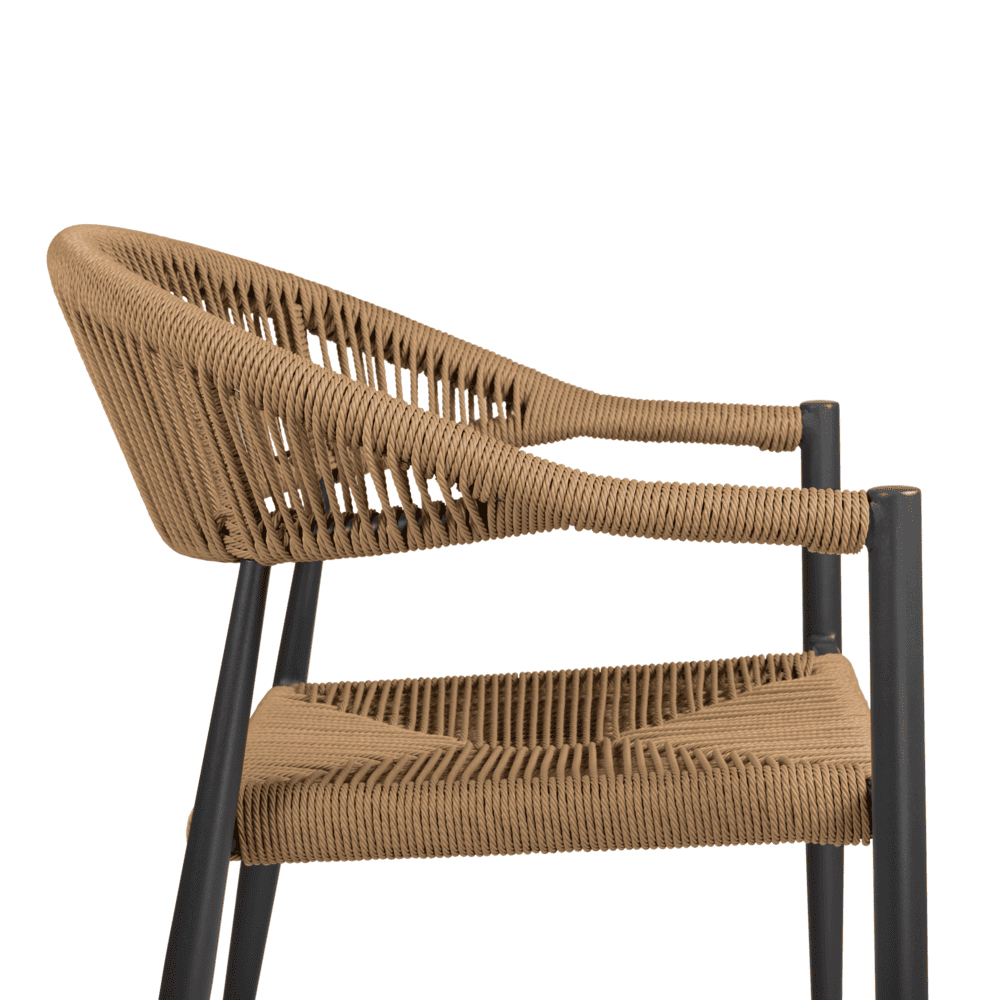 Alamosa Rattan Armchair With Aluminium Frame In Natural