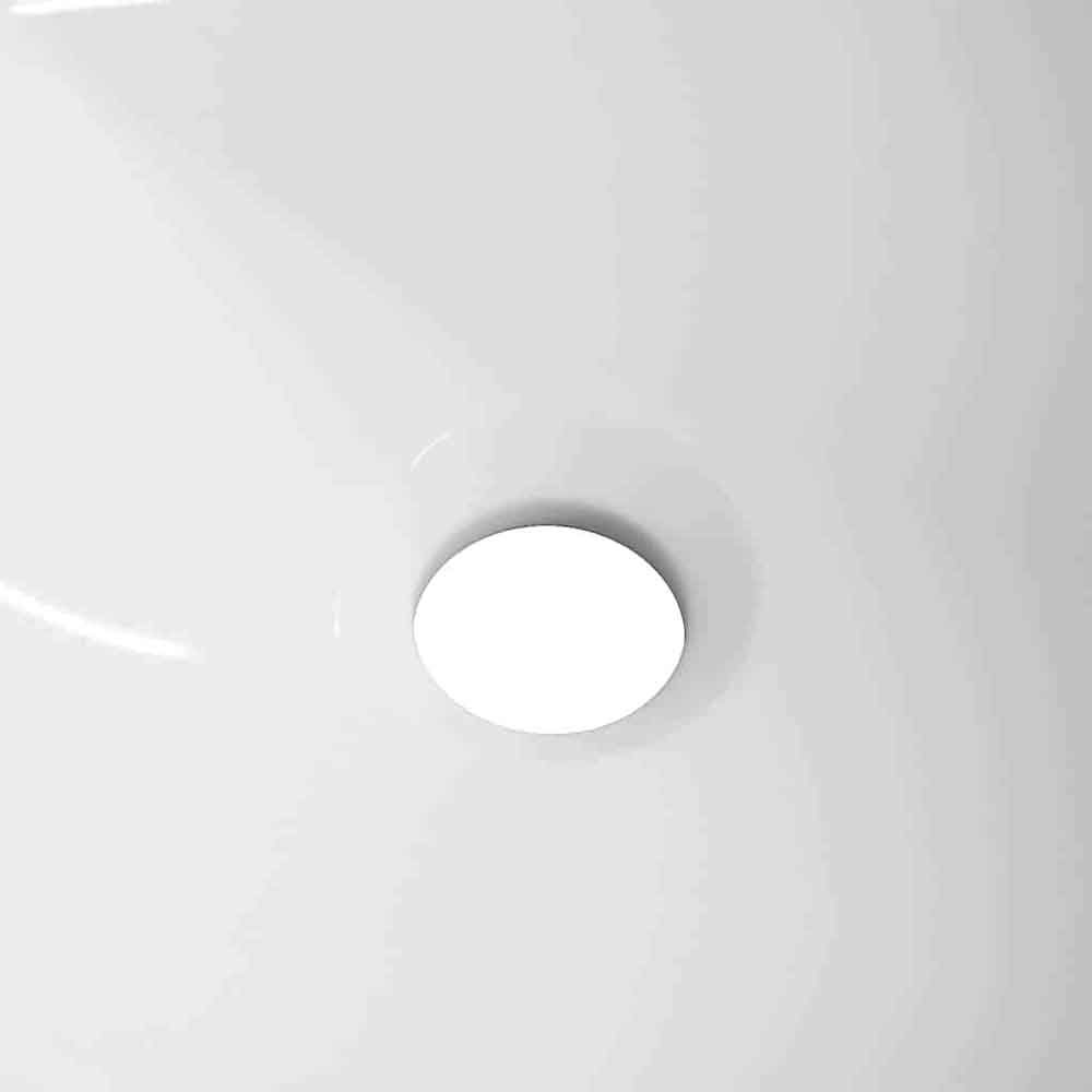 Alamosa Round Countertop Basin Without Waste 360mm Wide 0TH - White