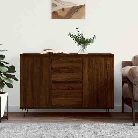 Product photograph of Alamosa Wooden Sideboard With 2 Doors 2 Drawers In Brown Oak from Furniture in Fashion