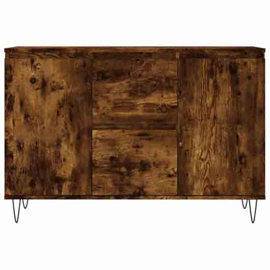 Alamosa Wooden Sideboard With 2 Doors 2 Drawers In Smoked Oak