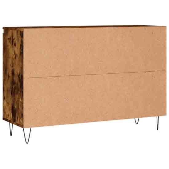 Alamosa Wooden Sideboard With 2 Doors 2 Drawers In Smoked Oak