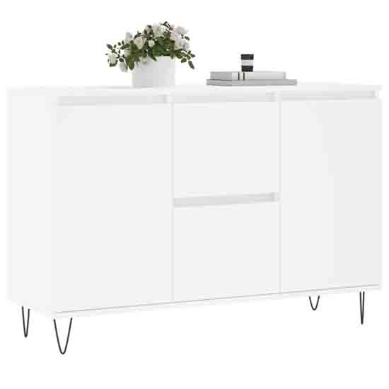 Alamosa Wooden Sideboard With 2 Doors 2 Drawers In White