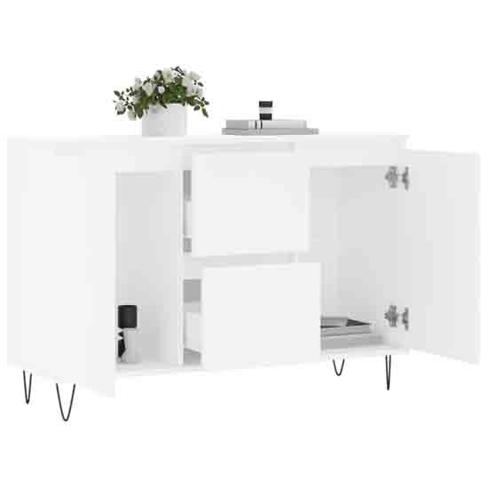 Alamosa Wooden Sideboard With 2 Doors 2 Drawers In White