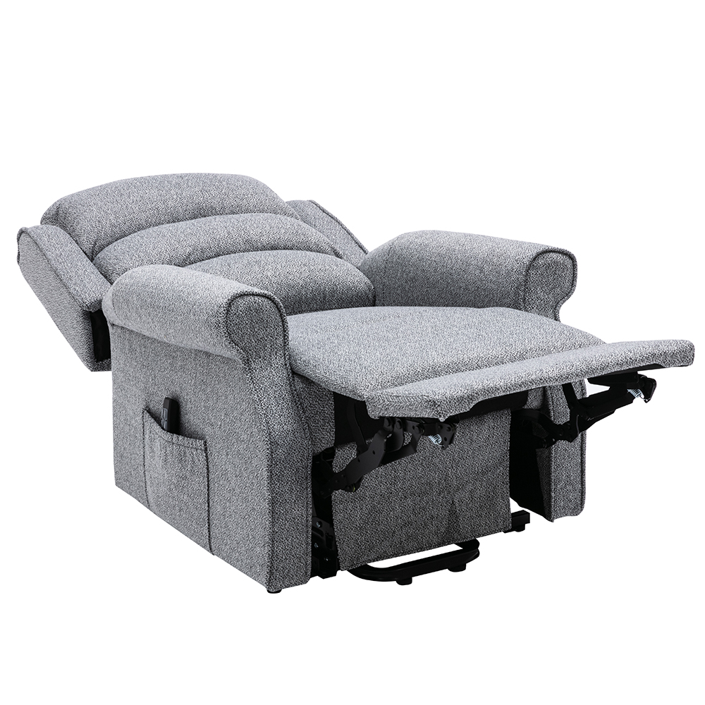 Alanya Fabric Electric Recliner Chair In Grey