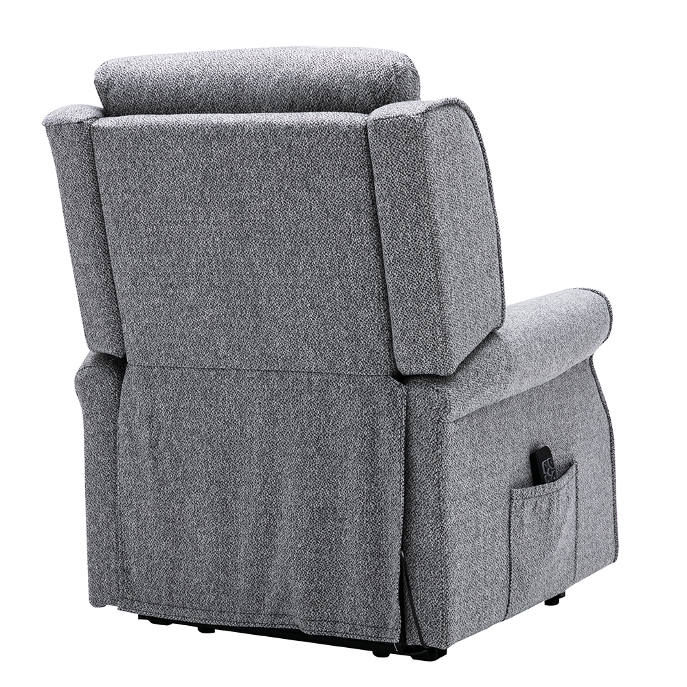Alanya Fabric Electric Recliner Chair In Grey