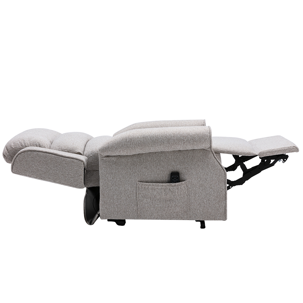 Alanya Fabric Electric Recliner Chair In Linen