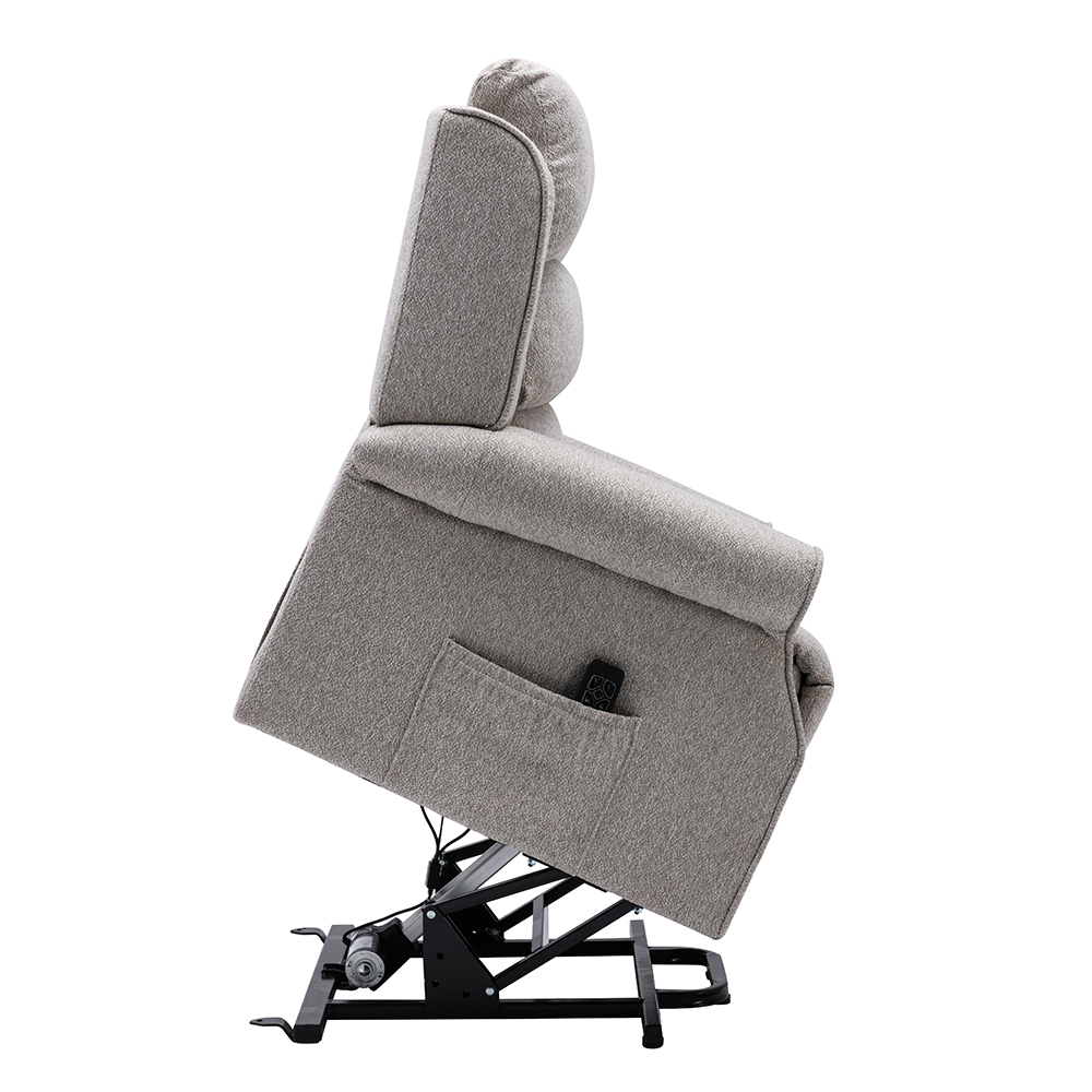 Alanya Fabric Electric Recliner Chair In Linen