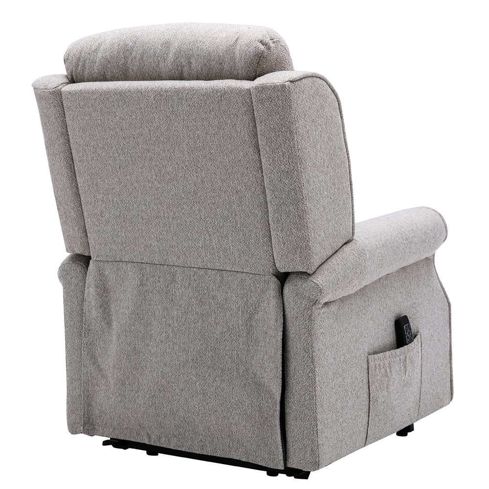 Alanya Fabric Electric Recliner Chair In Linen