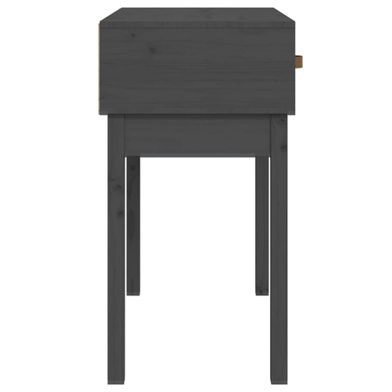 Alanya Pinewood Console Table With 2 Drawers In Grey