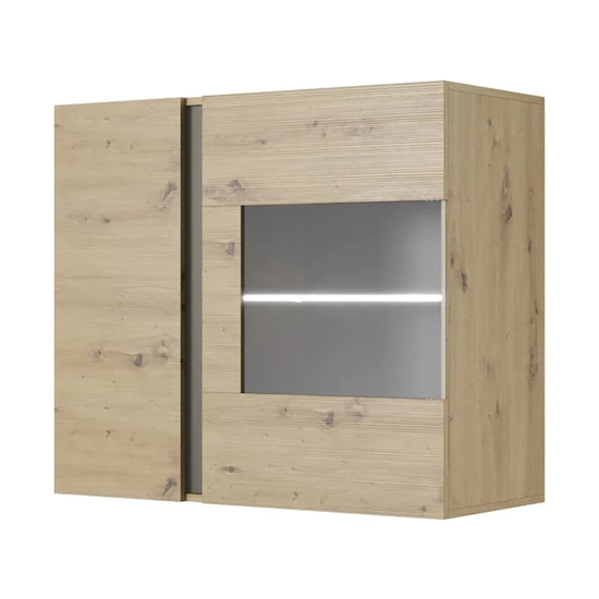 Read more about Alaro display cabinet wall 2 doors in artisan oak with led