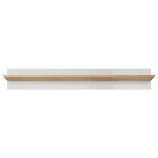 Alaro High Gloss Wall Shelf In White