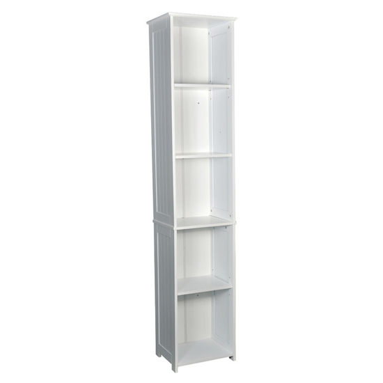 Product photograph of Alaskan Tall Wooden Bathroom Storage Unit In White from Furniture in Fashion