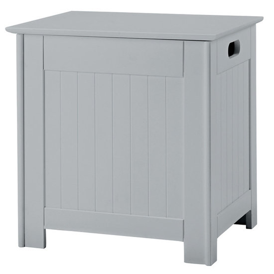 Alaskan Wooden Bathroom Laundry Box In Grey
