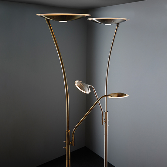 Alassio Mother And Child Task Floor Lamp In Antique Brass_3