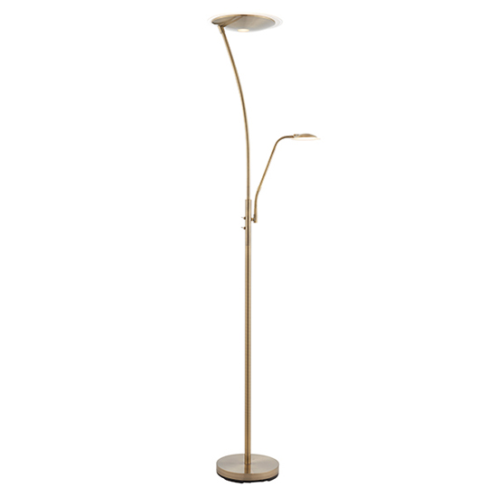 Read more about Alassio mother and child task floor lamp in antique brass