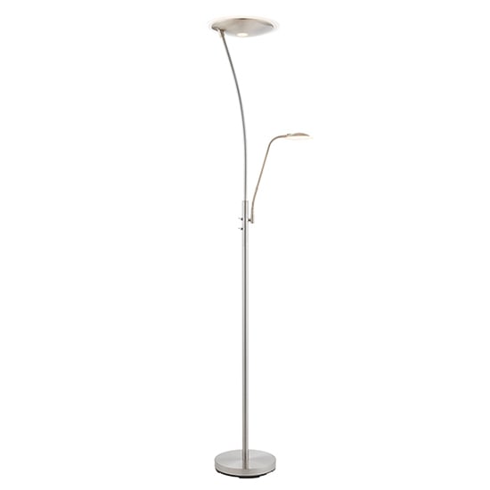 Read more about Alassio mother and child task floor lamp in satin chrome