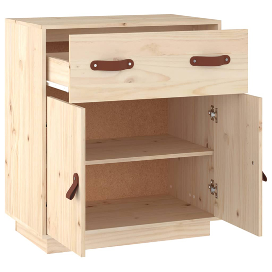 Alawi Pine Wood Sideboard With 2 Doors 1 Drawer In Natural_5