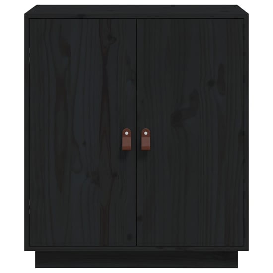 Alawi Pine Wood Sideboard With 2 Doors In Black_4