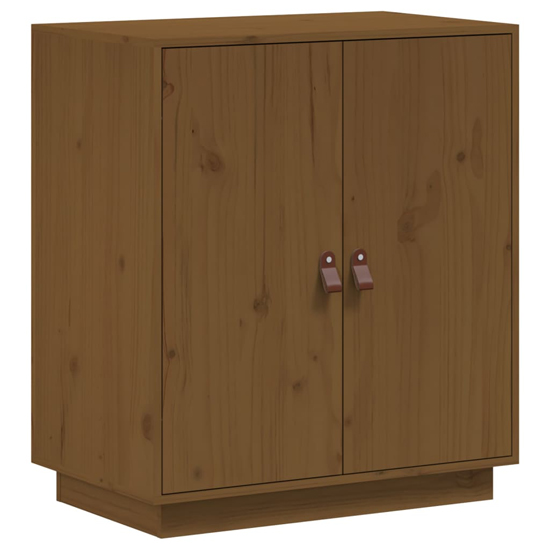 Alawi Pine Wood Sideboard With 2 Doors In Honey Brown_3