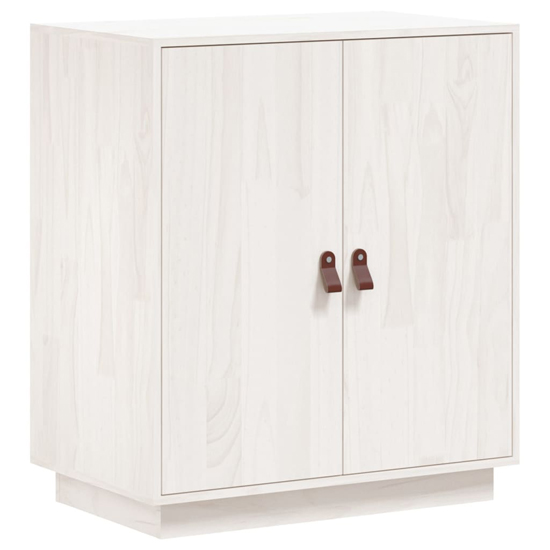 Alawi Pine Wood Sideboard With 2 Doors In White_3