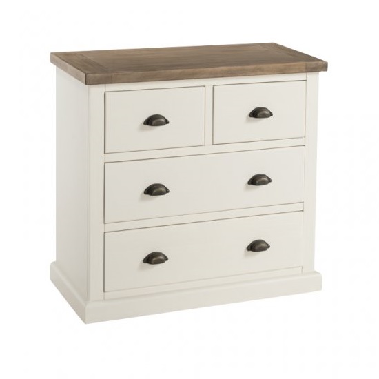 Alaya Chest Of Drawers In Stone White Finish
