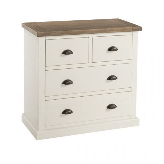 Photo of Alaya chest of drawers in stone white finish