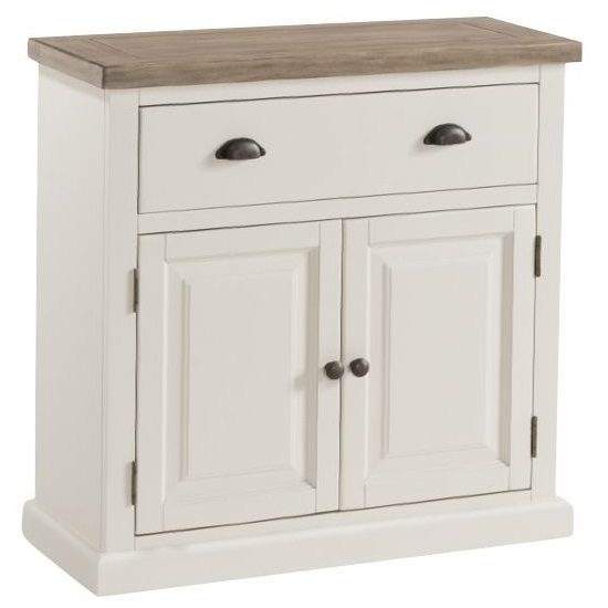 Read more about Alaya wooden compact sideboard in stone white finish