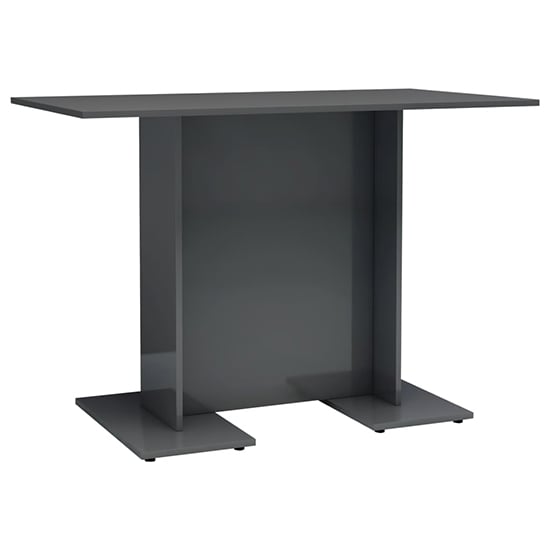 Product photograph of Alayka Rectangular High Gloss Dining Table In Grey from Furniture in Fashion