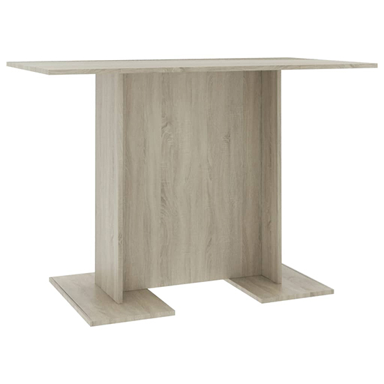 alayka rectangular wooden dining table in sonoma oak