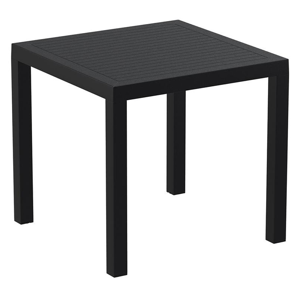 Albany Black Wooden Dining Table With 4 Alto Taupe Chairs