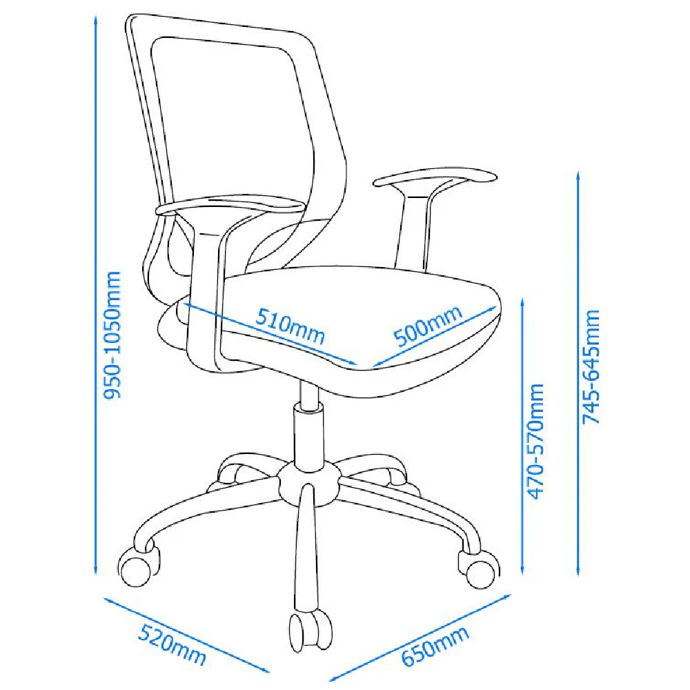 Albany Fabric Home And Office Chair With Chrome Base In Black