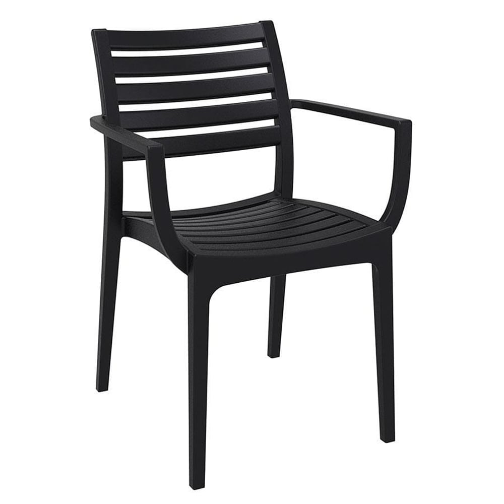 Albany Outdoor Wooden Dining Table With 4 Alto Chairs In Black