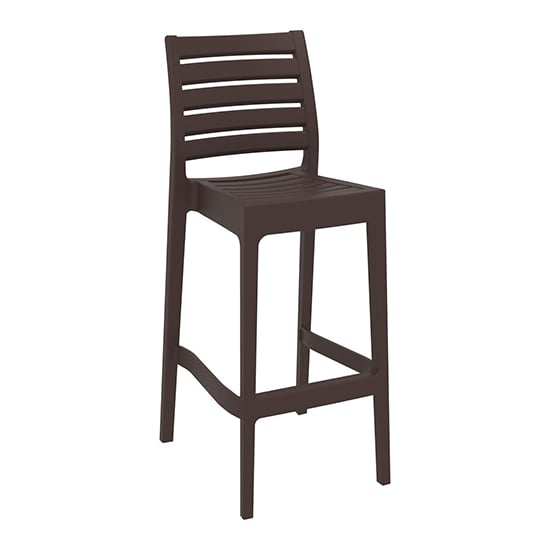 Albany Polypropylene And Glass Fiber Bar Chair In Brown