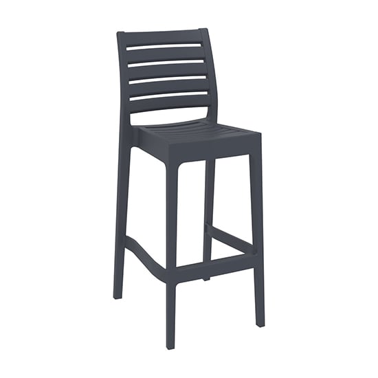 Photo of Albany polypropylene and glass fiber bar chair in dark grey