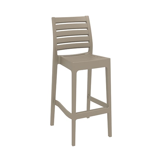 Product photograph of Albany Polypropylene And Glass Fiber Bar Chair In Taupe from Furniture in Fashion