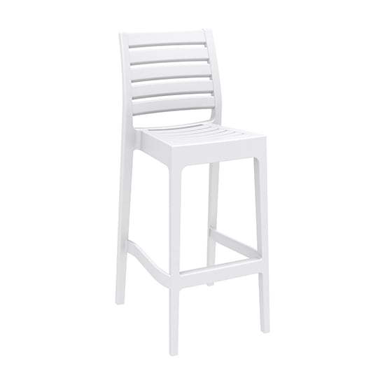 Photo of Albany polypropylene and glass fiber bar chair in white