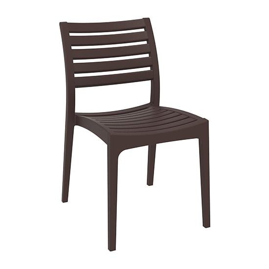 Albany Polypropylene And Glass Fiber Dining Chair In Brown