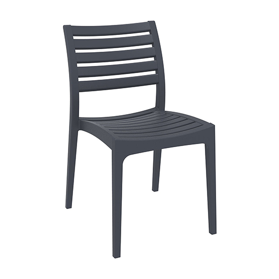 Photo of Albany polypropylene and glass fiber dining chair in dark grey