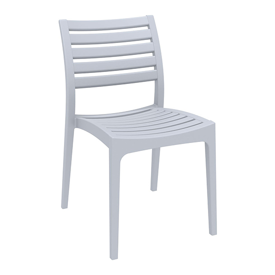 Photo of Albany polypropylene and glass fiber dining chair in silver grey