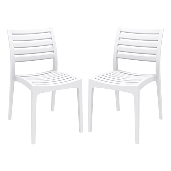 Albany White Polypropylene Dining Chairs In Pair_1