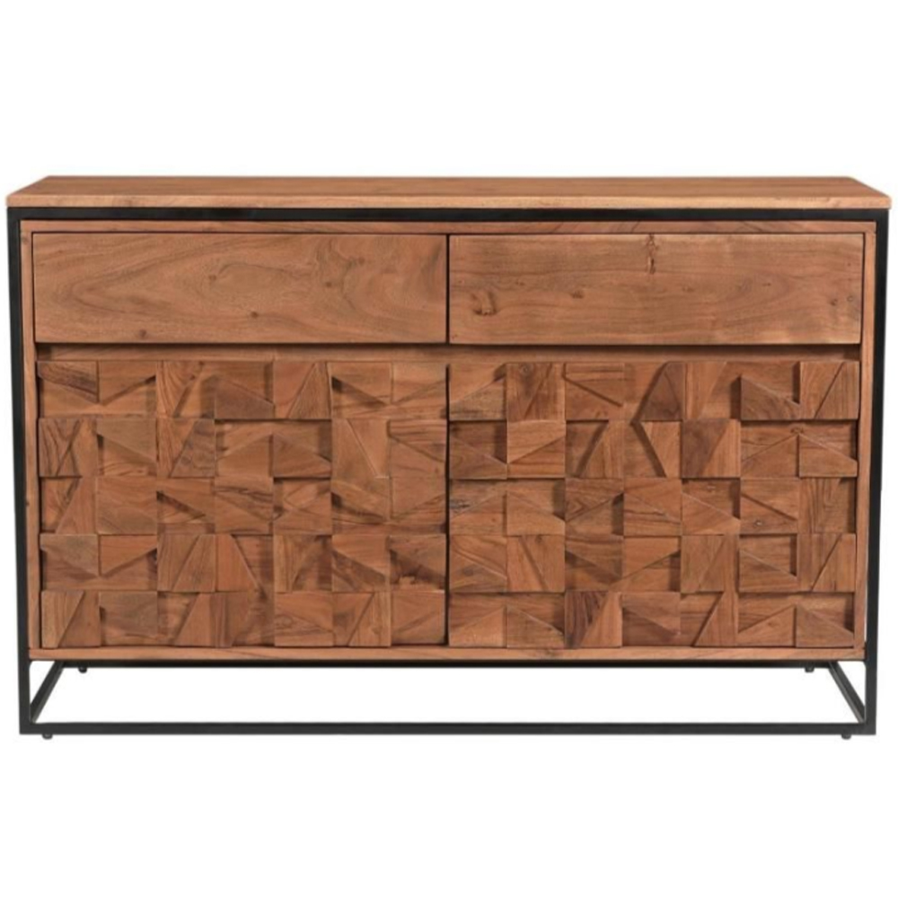 Albany Wooden Sideboard With 2 Drawers 2 Doors In Natural