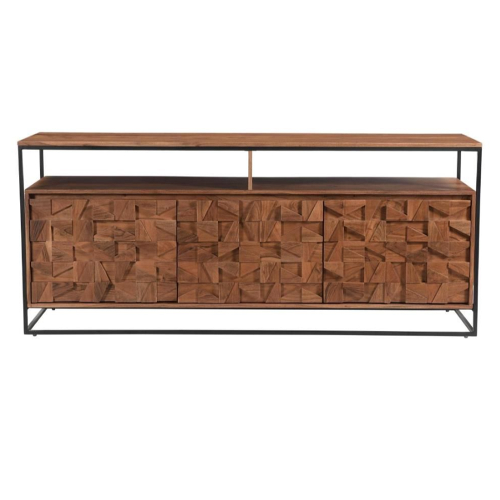 Albany Wooden Storage Cabinet With 3 Doors In Natural