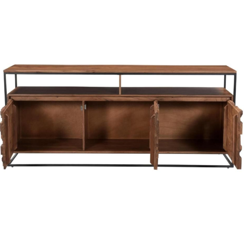 Albany Wooden Storage Cabinet With 3 Doors In Natural