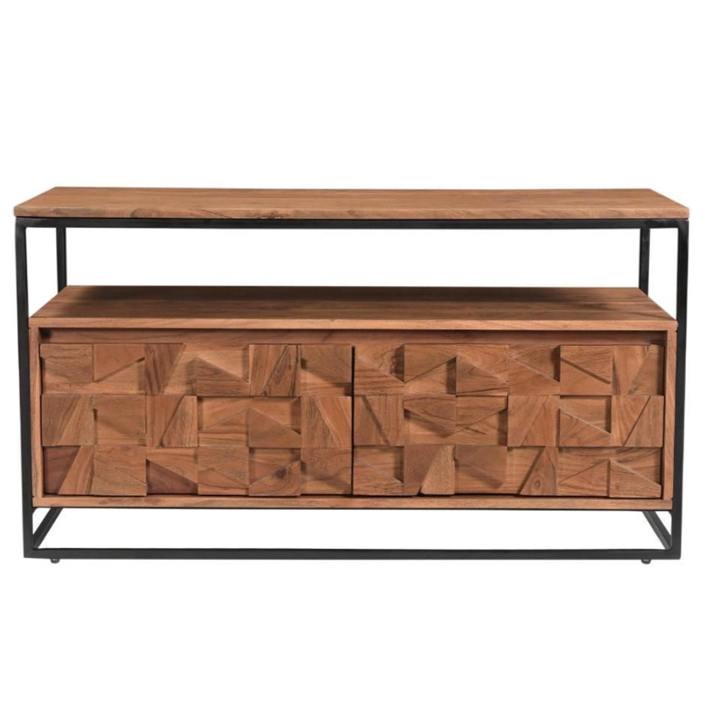 Albany Wooden TV Stand With 2 Doors In Natural