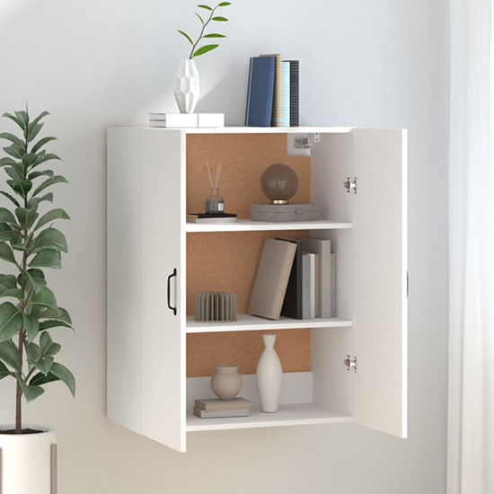 Albany Wooden Wall Storage Cabinet With 2 Doors In White