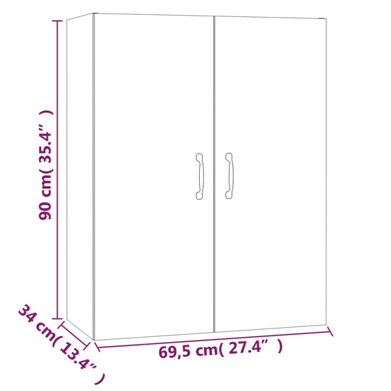 Albany Wooden Wall Storage Cabinet In Concrete Effect