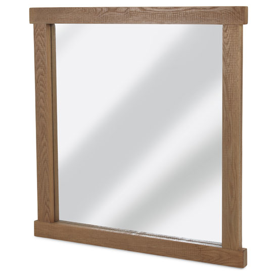 Albas wall bedroom mirror in planked solid oak frame £219.95 go
