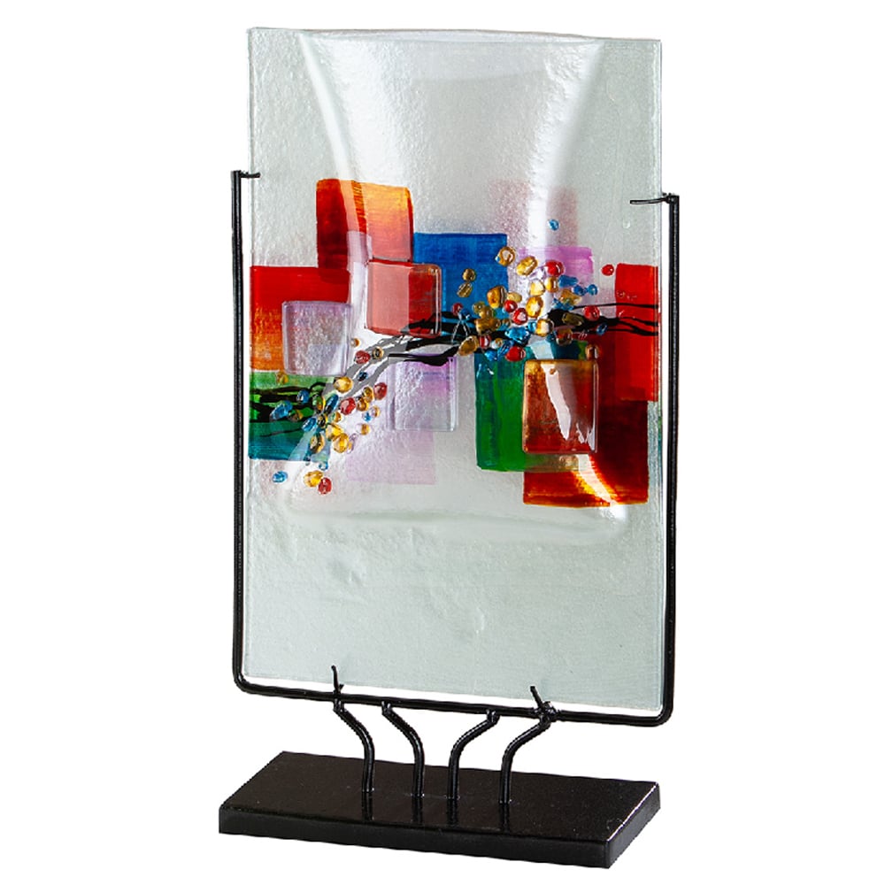 Albemarle Glass Floor Vase In White