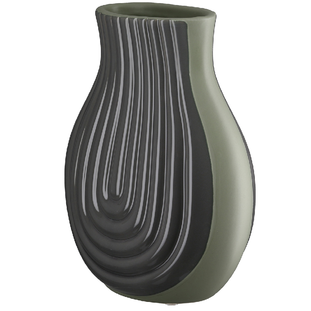 Albemarle Small Ceramics Set Of 2 Vases In Green